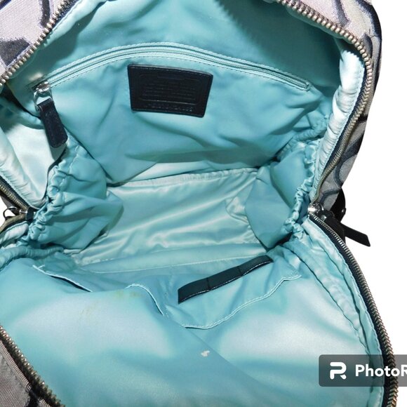 Coach Daisy Outline Signature Metallic Backpack - Picture 11 of 15